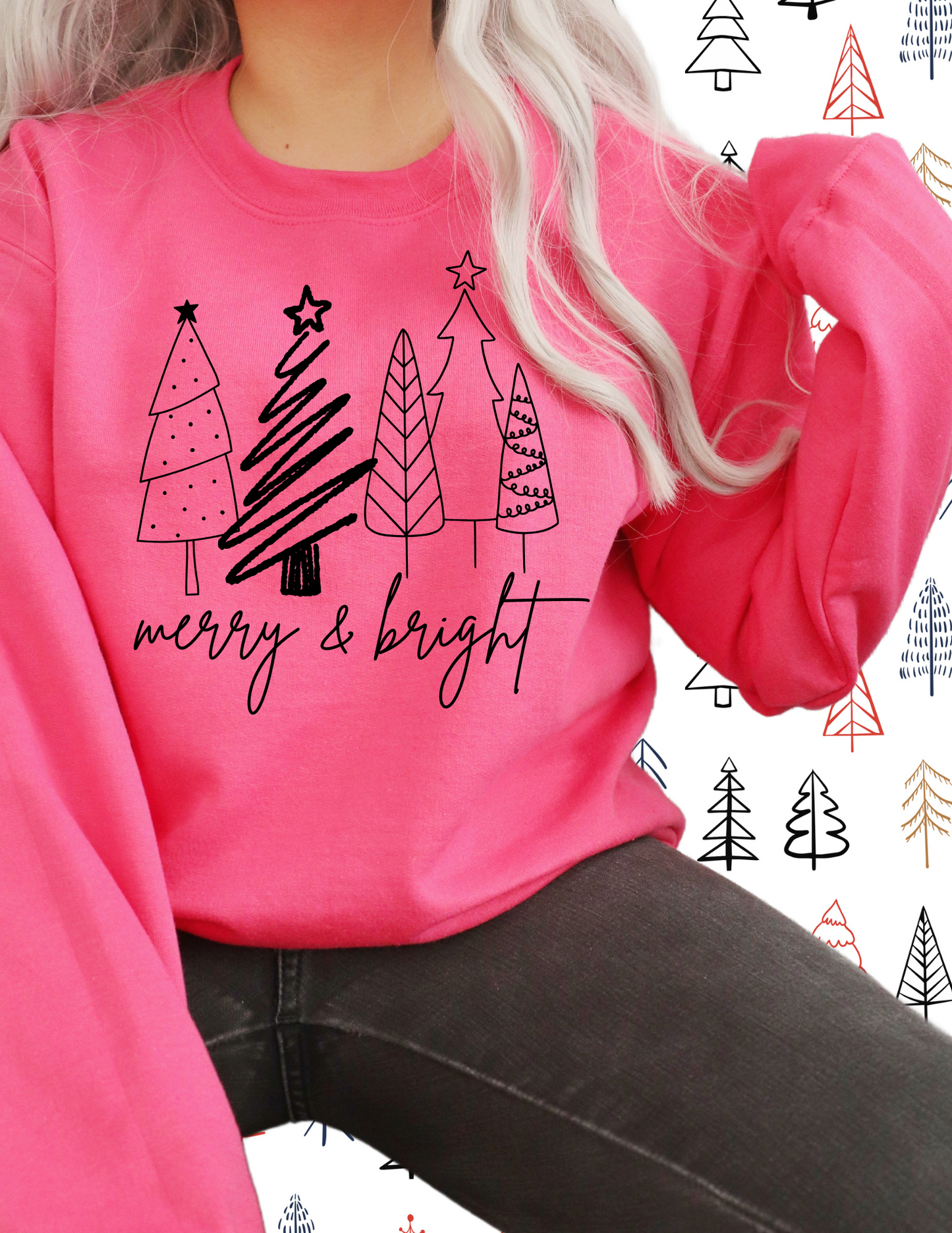 Christmas Sweatshirt-Merry and Bright