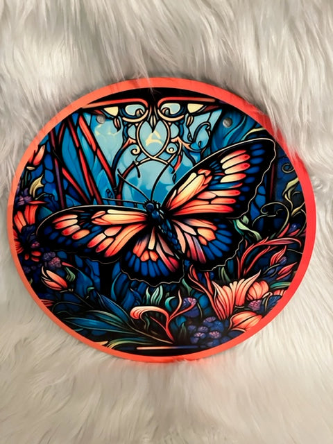"Stained Glass" Butterfly Door Hanger