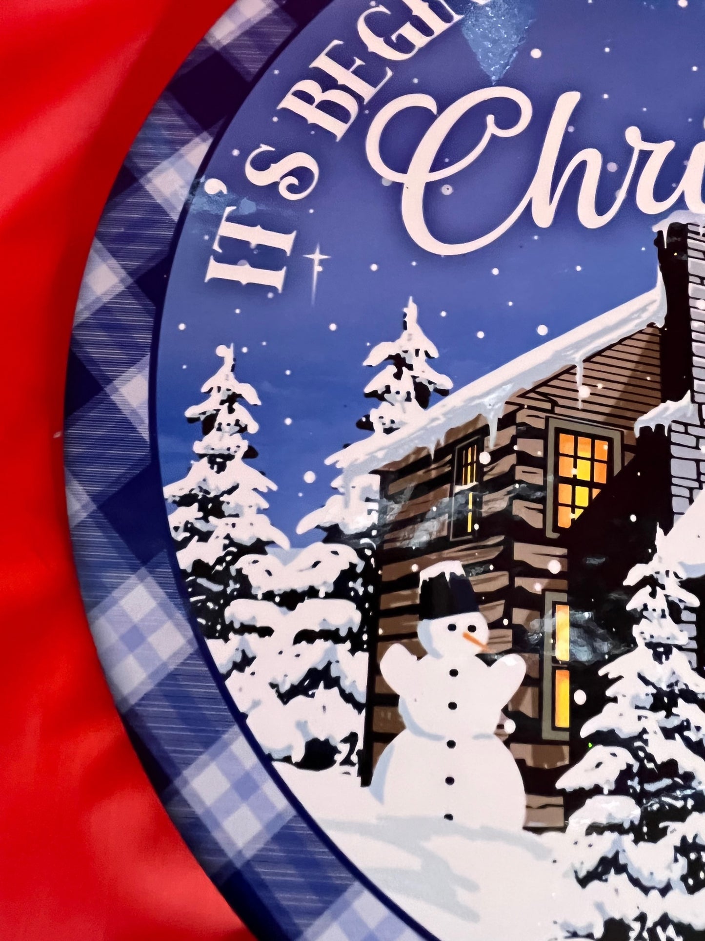 Blue Christmas Wall Hanger