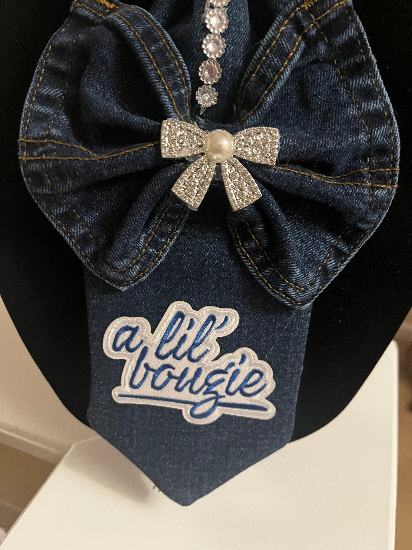 Denim Tie Necklace