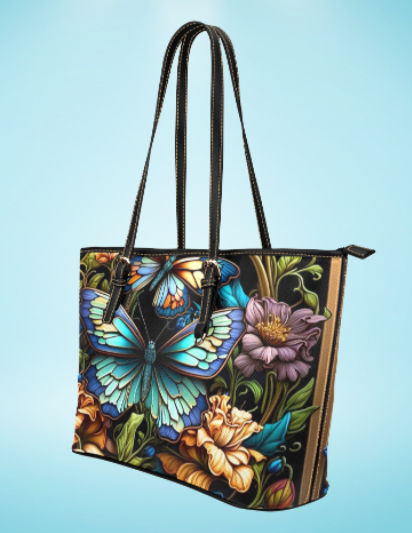 Beautiful Black and Blue Tote