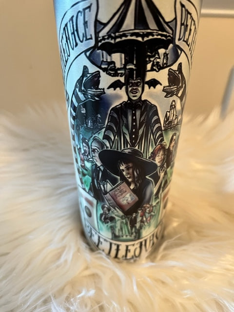 It’s Halloween!  Glow in the dark 20 ounce stainless steel tumbler