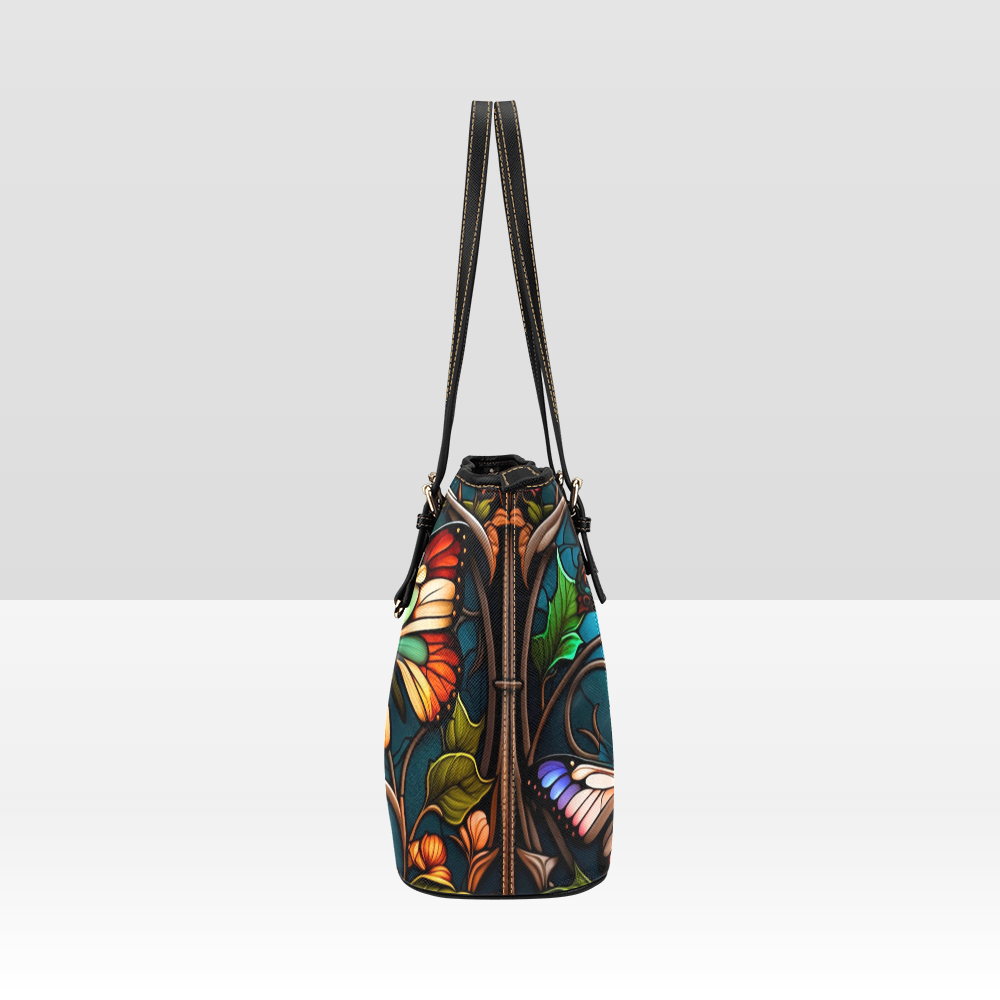 Large Butterfly Tote in Teal and Orange